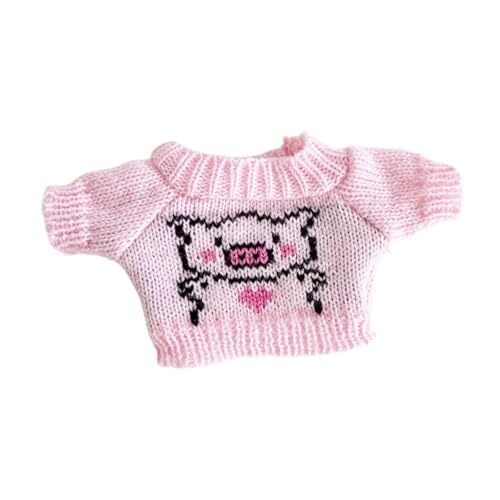 perfk 15cm Plüsch Puppe Kleidung Cartoon Sammeln Unterhaltung Requisiten Puppe Pullover Puppe Kleidung, ROSA von perfk