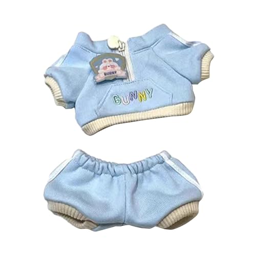 perfk 2 Stück Puppen Sportbekleidung Anzug Outfits Zubehör Kostüm Miniatur-Kleidung für 8-Zoll-Puppen Thanksgiving-Geschenke, Blau von perfk