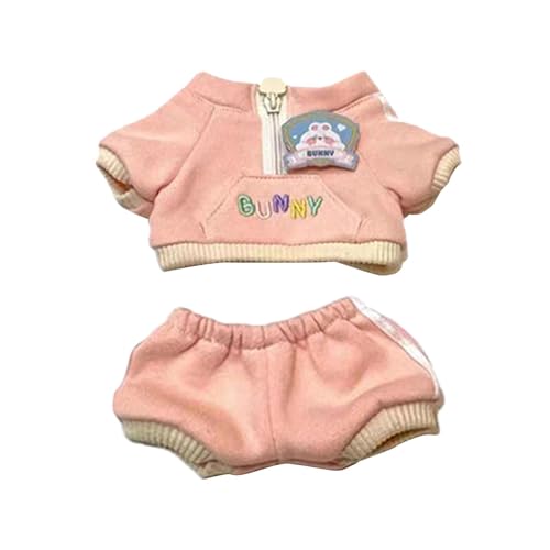 perfk 2 Stück Puppen Sportbekleidung Anzug Outfits Zubehör Kostüm Miniatur-Kleidung für 8-Zoll-Puppen Thanksgiving-Geschenke, Rosa von perfk