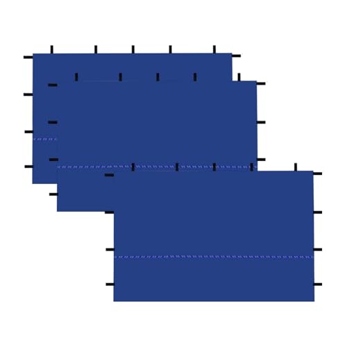 perfk 3 Stück Überdachungszelt-Seitenwände, Popup-Überdachungs-Seitenwände, Sonnenschutz, 210D-Oxford-Gewebe, Blau für den Hinterhof im Freien von perfk