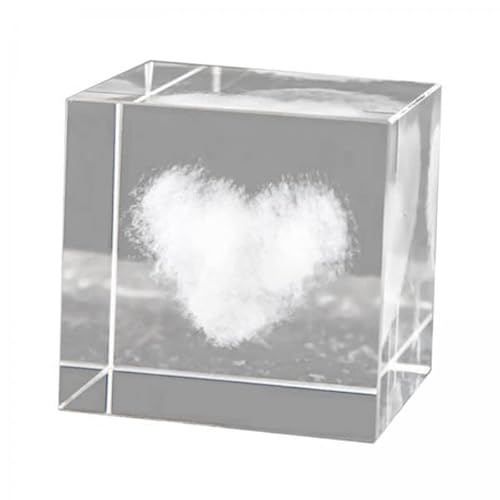 perfk 5x3D Kristall Würfel Handwerk Wetter Zeichen Würfel für Valentinstag Dekor Herz von perfk