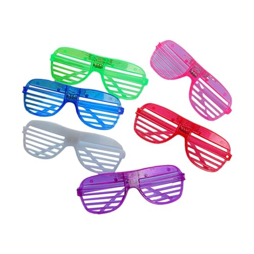 perfk 6 Stück Shutter Shade-Brillen Valentinstagsbrillen für Kinder Shades Schlitz-Sonnenbrillen Brillen für Abschlussball-Requisiten Klassenzimmer-Party von perfk