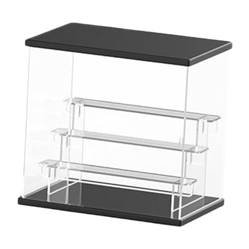 perfk Acryl-Vitrine, Sammler-Organizer, Halter, staubdicht, Spielzeug-Vitrine für Action-Figuren, Büro-Arbeitsplatte, Modell, Puppe, 4 Lagen 24 Spielzeuge, 32cm von perfk