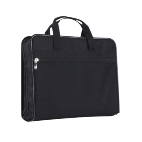 perfk Akkordeon-Dateihalter, erweiterbarer Dateiordner, Aktentasche, Handtasche, A4-Papierformat, Dokumenten-Organizer für Meetings, Reisen, Geschäft, Schwarz von perfk