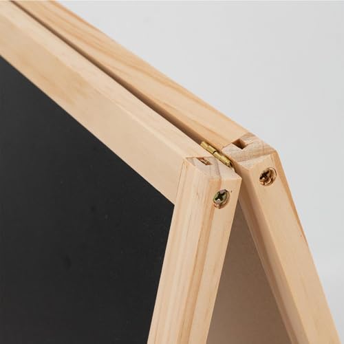 perfk Doppelseitige Tafel, Whiteboard, faltbar, Schreibstaffelei, Dekor, freistehendes Zeichenbrett aus Holz für Café, Restaurant, 19cmx30cm von perfk