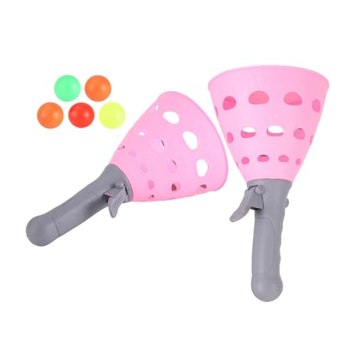 perfk Fangballspiel Sommersportspielzeug Interaktive Partygeschenke Outdoor-Indoor-Spielaktivitäten Rasenspiele für Kinder, ROSA von perfk