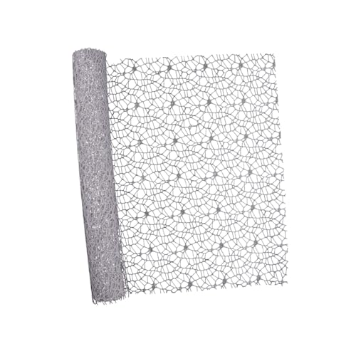 perfk Jacquard Net Mesh Bouquet Geschenkpapier Ornament für Valentinstag Hochzeit, Grau von perfk