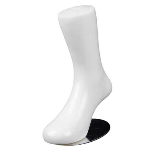 perfk Kindersocken-Mannequin-Fußdisplay, menschliches Fußmodell, Schaufenster, Sockendisplaymodell für Geschäfte, Knöchelstrümpfe, Socken, gewerblich , White H 15cm von perfk