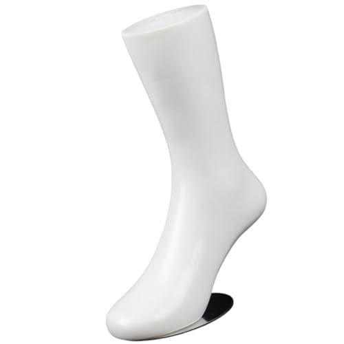 perfk Kindersocken-Mannequin-Fußdisplay, menschliches Fußmodell, Schaufenster, Sockendisplaymodell für Geschäfte, Knöchelstrümpfe, Socken, gewerblich , White H 21cm von perfk