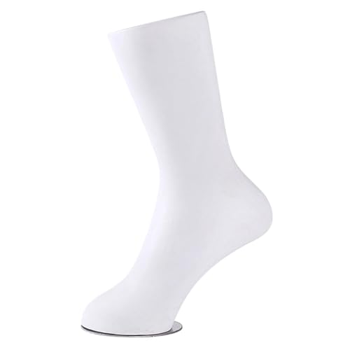 perfk Kindersocken-Mannequin-Fußdisplay, menschliches Fußmodell, Schaufenster, Sockendisplaymodell für Geschäfte, Knöchelstrümpfe, Socken, gewerblich , White H 24cm von perfk