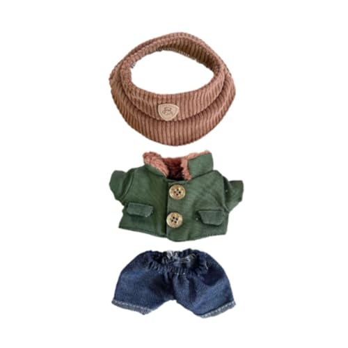 perfk Modepuppen Kleidung Outfits Zubehör für 15-17cm Jungen Puppen Thanksgiving Geschenke, Mantel Hose Hut von perfk