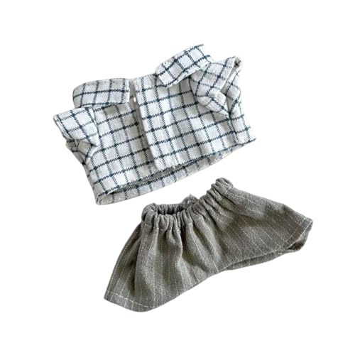 perfk Puppenkleidung für Mini-Puppen, 15 cm, Mädchenpuppenkleidung, T-Shirts, Kleidung, Puppenhosen, Outfits, Anziehsachen für Kinder im Alter von 5–7 und, GrÜn, 2 StÜck von perfk