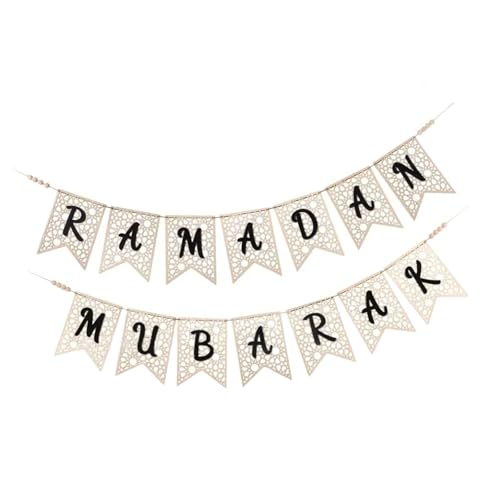 perfk Ramadan Banner ziehen Flagge Dekorationen Moderne Türhänger Eid Mubarak glückliche Geschenke Ramadan Hanging Ornamente für Veranstaltungen, Schwarz von perfk