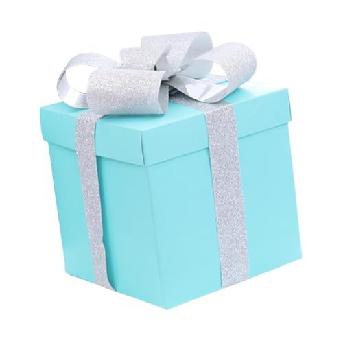 perfk Weihnachtsgeschenkboxen mit Deckel Partygeschenke Weihnachtsdekorationen Ornamente für den Valentinstag Geschenkpapier Verpackung Weihnachten, Blau von perfk