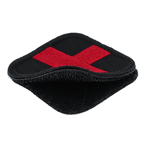 piaceto Aufnäher Bestickt Medic Red Cross Militär 50 x 50 mm, Schwarz, 50 x 50 x 4mm von piaceto