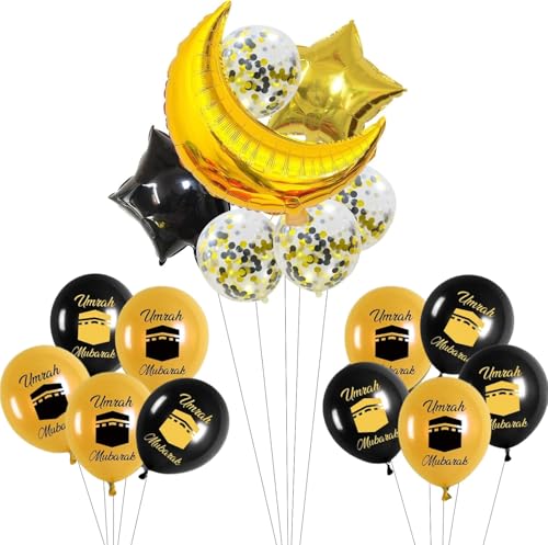 Umrah Mubarak Ballon-Set Gold Schwarz Islamische Partyzubehör Ramadan Dekorationen Mond Stern Folienballon für Ramadan Muslim Eid Umrah Mubarak Abschlussdekorationen Hajj Segen Zeremonie Umrah Mubarak Ballon-Set Gold Schwarz Islamische Partyzubehör Ramadan Dekorationen Mond Stern Folienballon für Ramadan Muslim Eid Umrah Mubarak Abschlussdekorationen Hajj Segen Zeremonie von ping pong balls