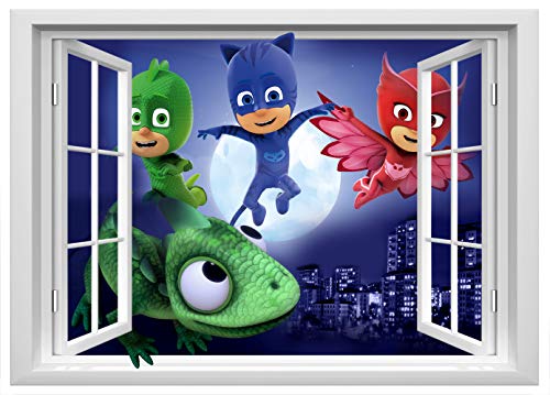 pj Masks wandtattoos für Kinderzimmer 80cm-57cm von FOXCUP