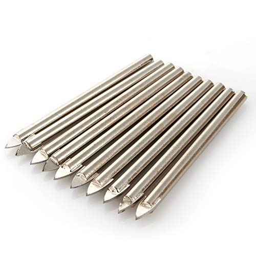 10pcs 6mm Fliesenglas Keramikspiegel Wolfram -Carbidbohrer Bit Set Speerkopf 10pcs 6mm Fliesenglas Keramikspiegel Wolfram -Carbidbohrer Bit Set Speerkopf von plplaaoo
