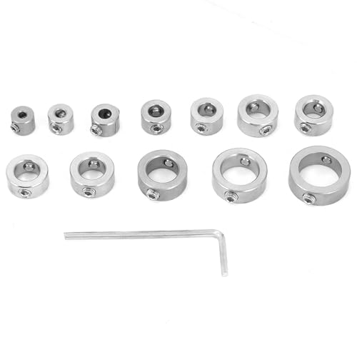 12 stücke 3-16mm Edelstahl Bohrer Tiefe Stop Bit Kragen Set Bohren Grenze Ring 12 stücke 3-16mm Edelstahl Bohrer Tiefe Stop Bit Kragen Set Bohren Grenze Ring von plplaaoo