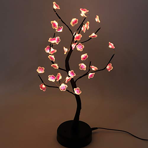 Baumlicht, USB 35LED Pflaumenblüten-Bonsai-Lichtbaumlampe, DIY Künstliche Baumlampe, Weihnachtsdekorationen Für Schlafzimmer, Zimmer, Büro, Party, Hochzeit, Zimmerdekoration für Teenager-Mädchen von plplaaoo