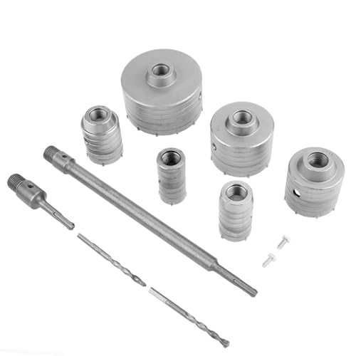 Kernbohrbits Set Wolfram Carbid Spipps Kernbohrer für saubere Löcher in Betonstein und Blockarbeiten umfassen 35 mm 40 mm 50 mm 65 mm 80 mm 110 mm Kernbohrbits SDS plus Arbors Kernbohrbits Set Wolfram Carbid Spipps Kernbohrer für saubere Löcher in Betonstein und Blockarbeiten umfassen 35 mm 40 mm 50 mm 65 mm 80 mm 110 mm Kernbohrbits SDS plus Arbors von plplaaoo