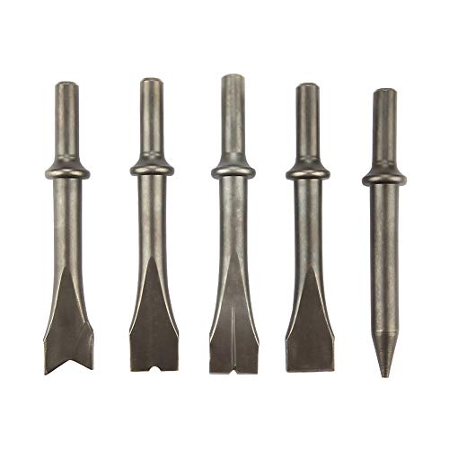 Lufthammermeißel Set Premium Chrom Molybdän Stahl Langable pneumatische Hammerbits für Mauerwerk Betonabbruch 5pcs 10 cm runden Schaft Lufthammermeißel Set Premium Chrom Molybdän Stahl Langable pneumatische Hammerbits für Mauerwerk Betonabbruch 5pcs 10 cm runden Schaft von plplaaoo