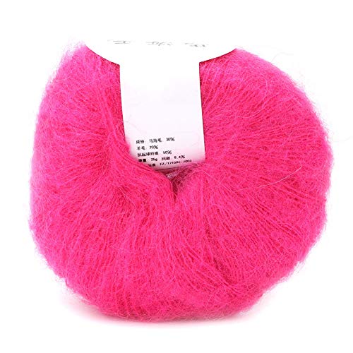 Mohair-Garn zum Häkeln, Angora-Garn, Merinowolle, Garn zum Stricken, Drops Kid Silk Mohair-Garn, Wolle, Kaschmir-Mohair-Mischgarn, beliebte weiche Strickwolle für DIY-Weben (13 peach powder) von plplaaoo