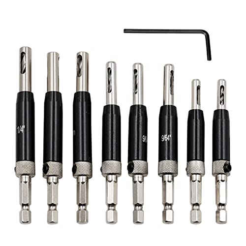 Selbst zentrierende Scharnierbohrmaschine etwas Härte Hex Shank Holzbearbeitung Werkzeug für Türfenster Scharnierloch Öffnen 8pcs Schwarz Selbst zentrierende Scharnierbohrmaschine etwas Härte Hex Shank Holzbearbeitung Werkzeug für Türfenster Scharnierloch Öffnen 8pcs Schwarz von plplaaoo