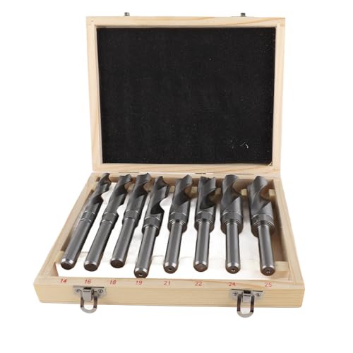 Spiralbohrer-Set aus Hartstahl, groß, wärmebehandelt, industriell, 8-teilig, für Schreiner, Bauarbeiter, Elektriker, Werkstätten, Heimwerker, Amateure, Stylisten. Material: Spiralbohrer-Set aus Hartstahl, groß, wärmebehandelt, industriell, 8-teilig, für Schreiner, Bauarbeiter, Elektriker, Werkstätten, Heimwerker, Amateure, Stylisten. Material: von plplaaoo