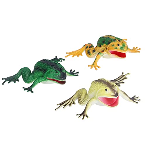 plplaaoo Krötenspielzeug, Simulationsfroschmodell, Froschspielzeug, klingender Frosch, Ochsenfrosch, Krötenmodell, Freigabedruckspielzeug, Miniatur-Kunststofftiere, Spielzeugkröte von plplaaoo