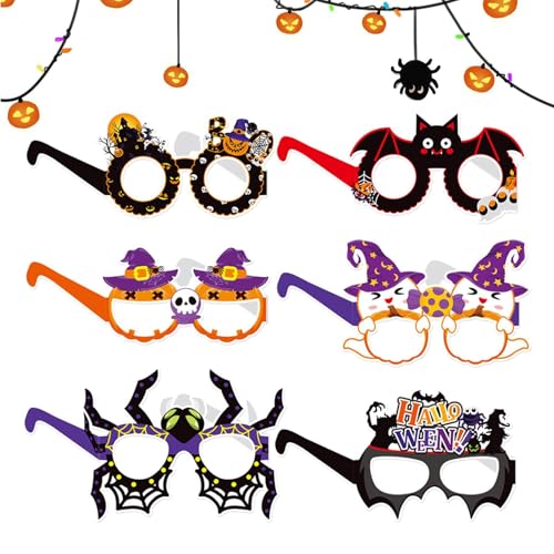 plsyyuw Halloween-Brille für Kinder,Halloween-Cosplay-Brille - 6X Spinnenbrille Lustige Requisiten,Partyzubehör, Brillen für Kinder, Brillen, Foto-Requisiten, Partyzubehör, Kostümzubehör, langlebig von plsyyuw