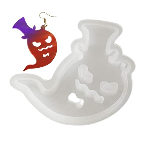 plsyyuw Halloween-Ohrring-Harzformen aus Silikon – Eule, , Fledermaus, Geist, Schmuckherstellung, Halloween-Silikonformen, Ohrringe, Epoxidharz, Schmuckform, Halloween-Anhänger, von plsyyuw