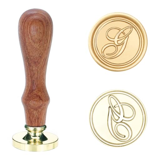 Poemluve Siegelstempel Initialen 25mm Wachssiegel Stempel für Einladungen zur Hochzeit mit Holzgriff Vintage Wachs Siegel Stempel Buchstaben für Umschlag Briefe Geschenkpapier Umschlag (Buchstabe G) Poemluve Siegelstempel Initialen 25mm Wachssiegel Stempel für Einladungen zur Hochzeit mit Holzgriff Vintage Wachs Siegel Stempel Buchstaben für Umschlag Briefe Geschenkpapier Umschlag (Buchstabe G) von poemluve
