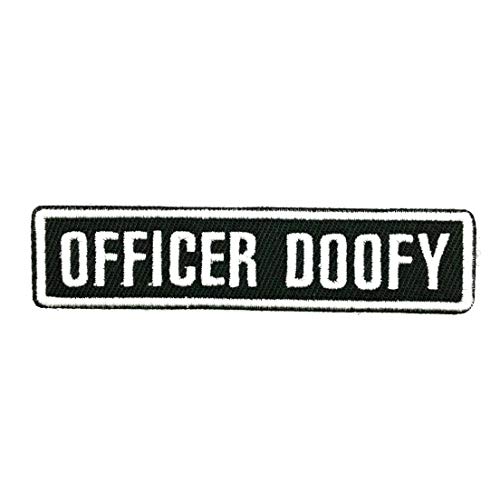 polizeimemesshop Namensschilder 2.0 Officer Doofy Textil Patch mit Klett von polizeimemesshop