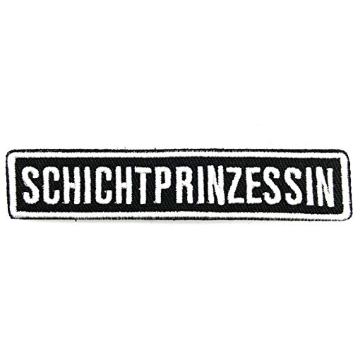 polizeimemesshop Namensschilder 2.0 Schichtprinzessin Textil Patch mit Klett - Polizei von polizeimemesshop