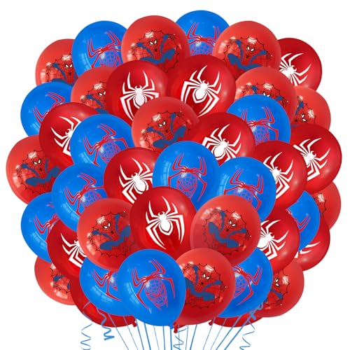 42 Stück Spiderma Ballon, Spiderma Luftballons Geburtstag, Spiderma Geburtstagsdeko, Spiderma Deko Geburtstag Kinder, Luftballon Deko, Geeignet für Kindergeburtstage und Mottoparty Dekorationen von polrsgh