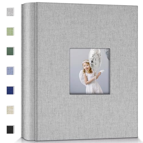 Popotop Fotoalbum, 10 x 15 cm Fotobuch mit 600 Fotos, Leineneinband, Fotobücher mit 300 horizontalen Taschen, Einsteck-Bilderalben für Familie, Hochzeit, Jahrestag, Baby, Urlaubsbilder von popotop