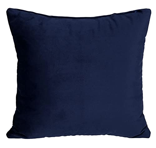 postergaleria Sofa Kissen 40 x 40 cm, mit marineblau – Dekokissen mit Velours-Polsterstoff mit weicher Füllung – zur Dekoration im Wohnzimmer, Schlafzimmer, Büro, Home Deko von postergaleria