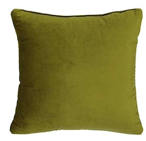 postergaleria Sofa Kissen 40 x 40 cm, mit olivfarben – Dekokissen mit Velours-Polsterstoff mit weicher Füllung – zur Dekoration im Wohnzimmer, Schlafzimmer, Büro, Home Deko von postergaleria