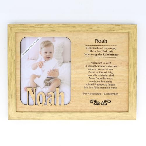 power gift NOAH Bilderrahmen Holz. Deko Bilder mit Rahmen. Fotorahmen - Für dein Zuhause/Picture Frame/Dekoration/Portraitrahmen Foto. von power gift