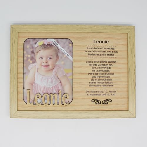 power gift LEONIE - Bilderrahmen Holz, Deko Bilder Mit Rahmen, Fotorahmen - Für dein Zuhause/Picture Frame/Deko Schlafzimmer/Bilderrahmen Mehrere Bilder -19,5 x 14,4 cm von power gift