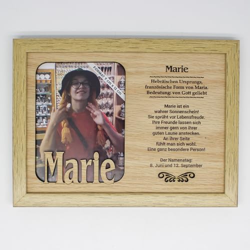 power gift MARIE - Bilderrahmen Holz, Deko Bilder mit Rahmen, Porträt, Foto, Fotorahmen stehend und hängend - Für dein Zuhause Picture Frame Dekoration Wohnzimmer Fotografie Foto Bild. von power gift