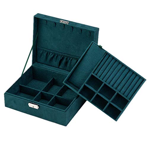 ppactvo Schmuckkasten ReiseschmuckkäStchen Personalisierte Schmuck Boxen Schmuckaufbewahrung Schmuck Boxen Für Mädchen Kleine Schmuckschatulle Green,One Size von ppactvo