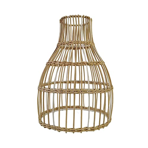 predolo Lampenschirm aus Rattan zum Aufhängen, Dekoration, Ersatz-Lampenschirm aus Weidengeflecht, Lampenschirm, Deckenpendelleuchte, für Esszimmer, Teehaus, 18 cm x 26 cm von predolo