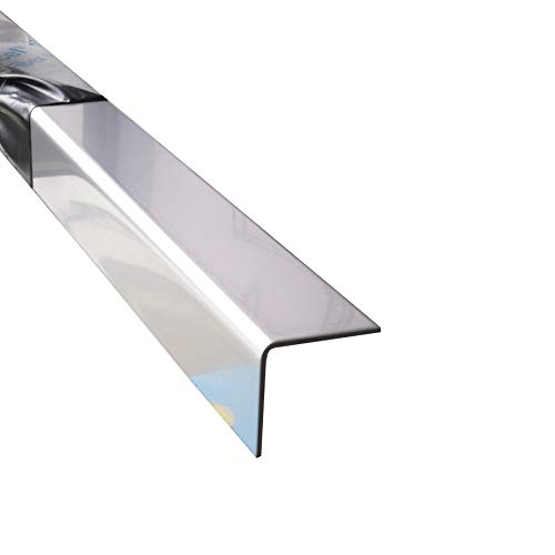 Edelstahl Winkel 1500 mm V2A blank Eckschutz 150 cm lang (30x30x1,0 mm) von profile-metall.de