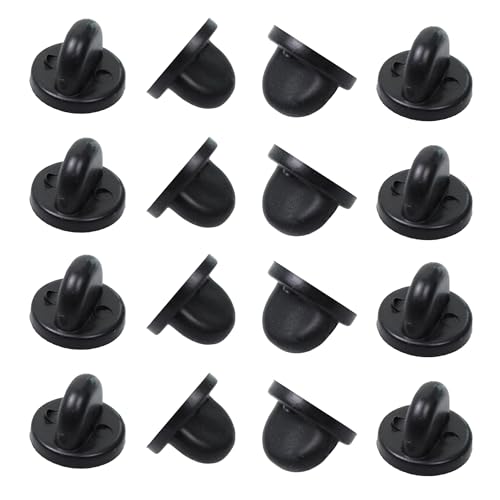 pson 150 Stück 1,1 cm PVC-Gummi-Anstecknadeln, Schmetterlings-Kupplungsstift-Rückseite, schwarze Nadelkappen für Uniform, Krawatten, Abzeichen von pson