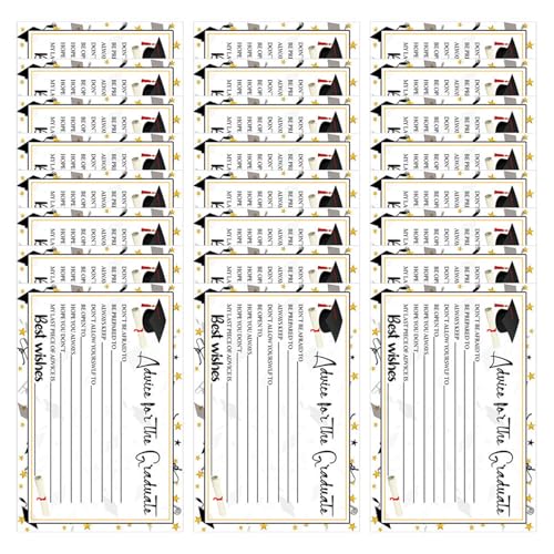 24 Stück Abschluss-Ratschläge, 15,2 x 10,2 cm, Karte für die Graduiertenschule oder Universität, Party-Spiel-Dekoration, Zubehör 24 Stück Abschluss-Ratschläge, 15,2 x 10,2 cm, Karte für die Graduiertenschule oder Universität, Party-Spiel-Dekoration, Zubehör von pumpumlia