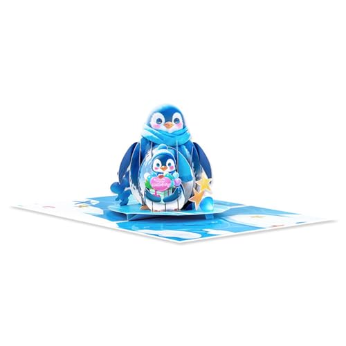 3D-Pinguin-Popup-Karte für Geburtstag, Muttertag, Valentinstag, Dankeschön, mit Umschlag und abnehmbarem Notiz-Set 3D-Pinguin-Popup-Karte für Geburtstag, Muttertag, Valentinstag, Dankeschön, mit Umschlag und abnehmbarem Notiz-Set von pumpumlia