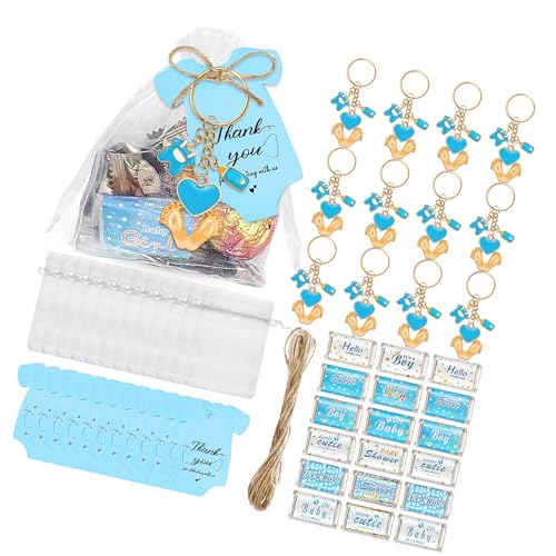 pumpumlia 6/20 Stück Babyfüße-Anhänger-Schlüsselanhänger-Set mit Kordelzugbeutel, Dankeschön-Etikett, Aufkleber für Hochzeit, Babyparty pumpumlia 6/20 Stück Babyfüße-Anhänger-Schlüsselanhänger-Set mit Kordelzugbeutel, Dankeschön-Etikett, Aufkleber für Hochzeit, Babyparty von pumpumlia