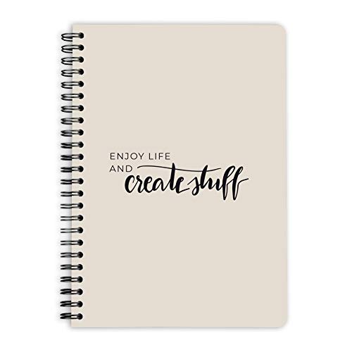 purepaper Notizblock | Notizbuch | Spiralblock | Bullet Journal | Create Stuff, DIN A5, Softcover, 120g, gepunket, dotted, punktkariert, dot grid, 120 Seiten von purepaper